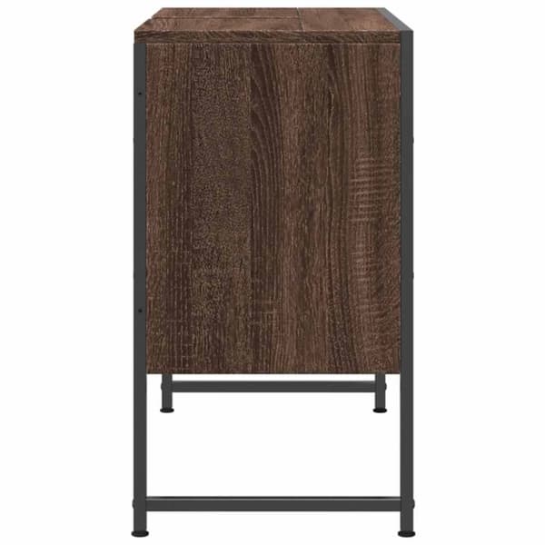 vidaXL Tvättställsskåp brun ek 80x33x60 cm konstruerat trä