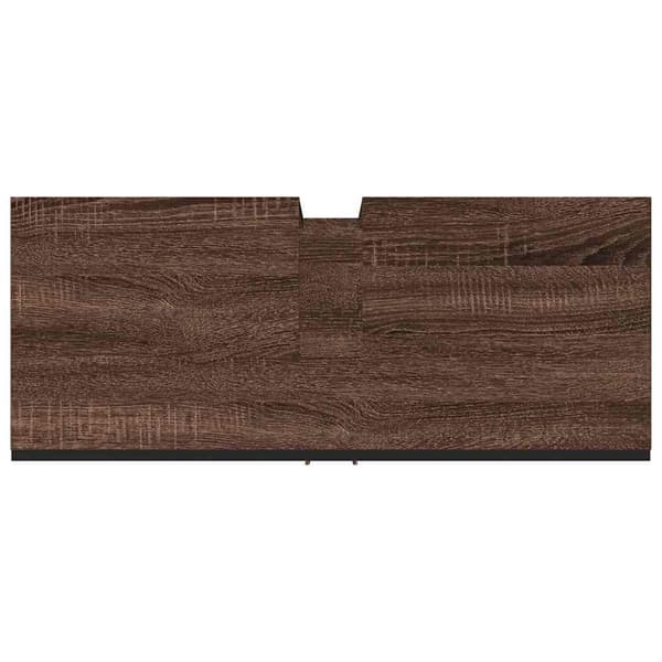 vidaXL Tvättställsskåp brun ek 80x33x60 cm konstruerat trä