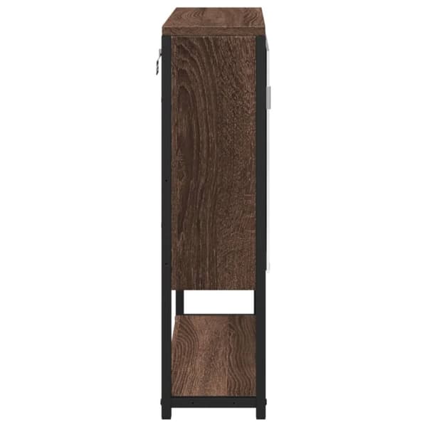 vidaXL Spegelskåp för badrum Brun ek 60x16x60 cm konstruerat trä