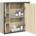 Miniatyrbild 3 av 11: vidaXL Spegelskåp för badrum sonoma-ek 60x16x60 cm konstruerat trä