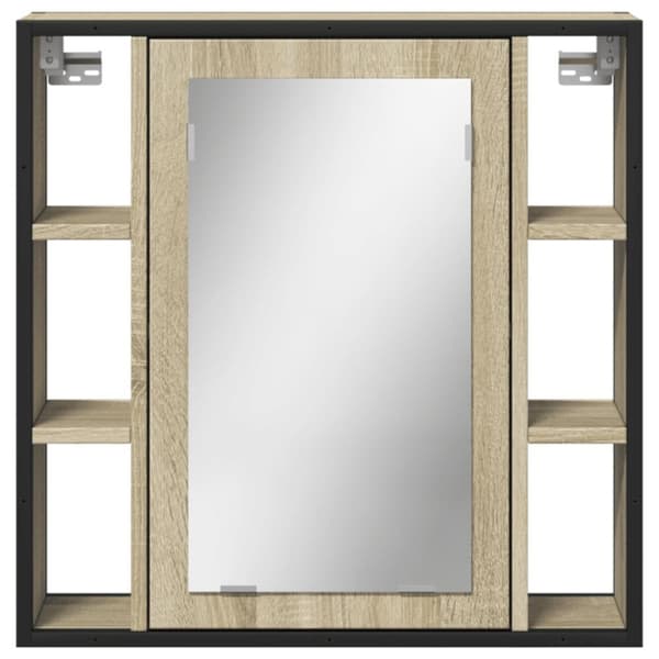 vidaXL Spegelskåp för badrum sonoma-ek 60x16x60 cm konstruerat trä