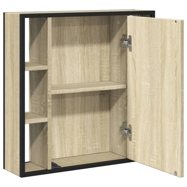 vidaXL Spegelskåp för badrum sonoma-ek 60x16x60 cm konstruerat trä