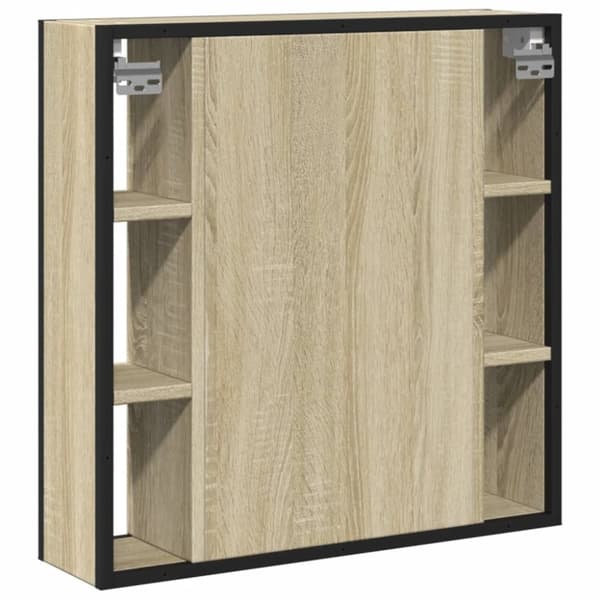 vidaXL Spegelskåp för badrum sonoma-ek 60x16x60 cm konstruerat trä