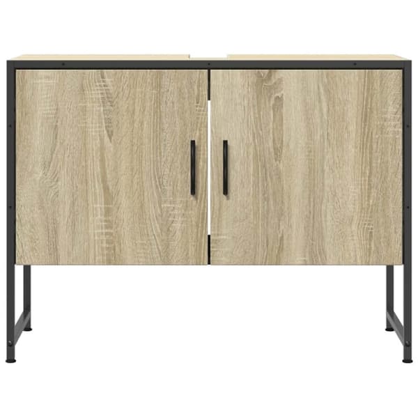 vidaXL Tvättställsskåp sonoma-ek 80x33x60 cm konstruerat trä