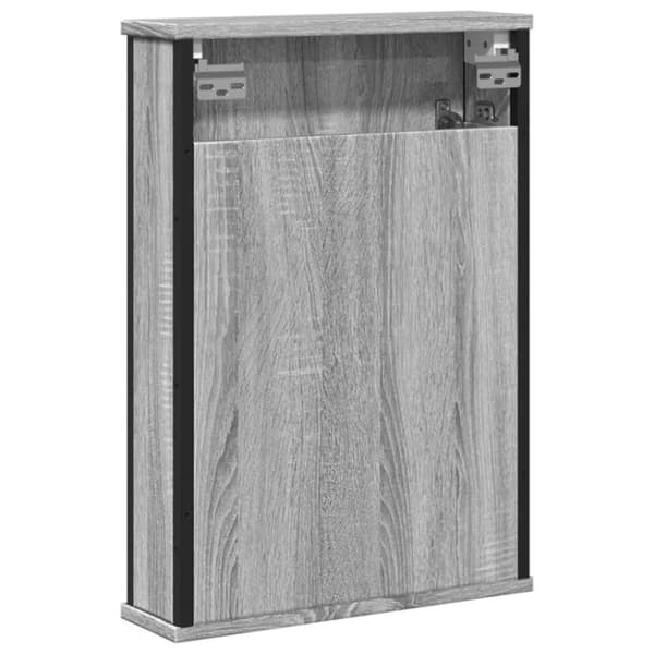 vidaXL Spegelskåp för badrum grå sonoma 42x12x60 cm konstruerat trä