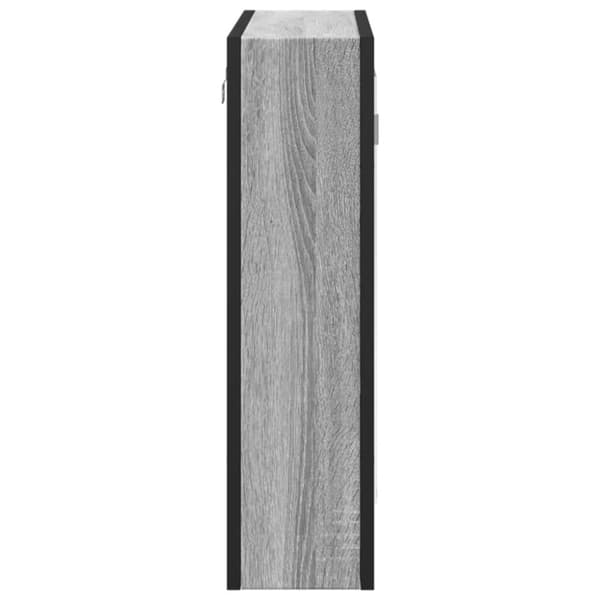 vidaXL Spegelskåp för badrum Grå Sonoma 60x16x60 cm konstruerat trä