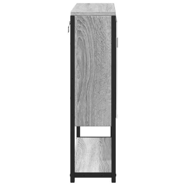 vidaXL Spegelskåp för badrum Grå Sonoma 60x16x60 cm konstruerat trä