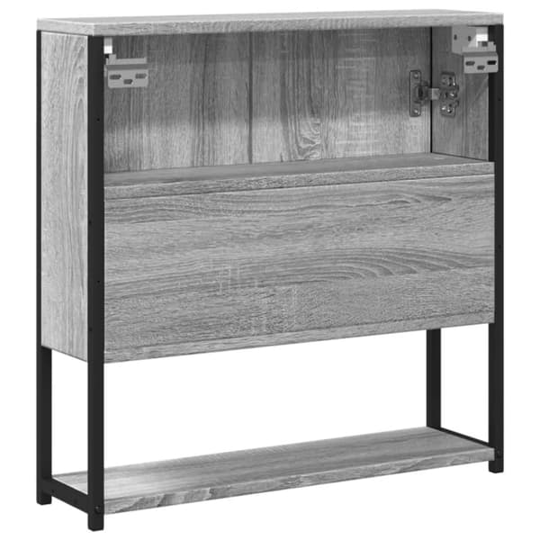 vidaXL Spegelskåp för badrum Grå Sonoma 60x16x60 cm konstruerat trä
