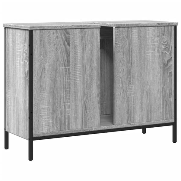 vidaXL underskab til vask 80x30x60 cm konstrueret træ grå sonoma-eg - Små pynteborde