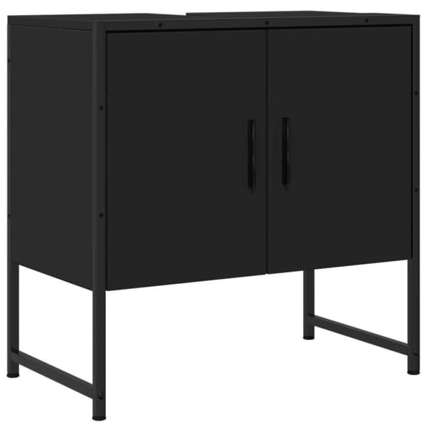 vidaXL underskab til håndvask 60x30x60 cm konstrueret træ sort -  Små pynteborde