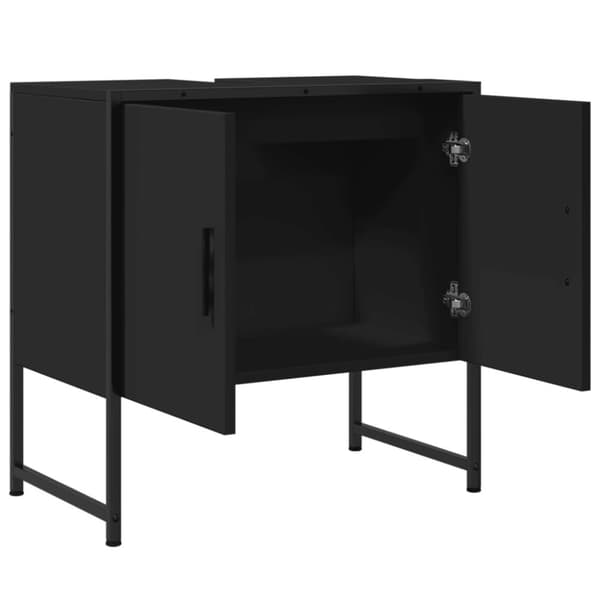 vidaXL underskab til håndvask 60x30x60 cm konstrueret træ sort -  Små pynteborde