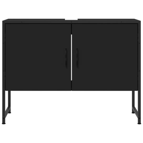 vidaXL Tvättställsskåp svart 80x33x60 cm konstruerat trä - Toalettbord & underskåp