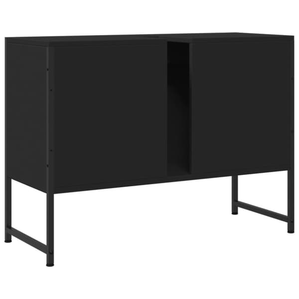 vidaXL Tvättställsskåp svart 80x33x60 cm konstruerat trä - Toalettbord & underskåp