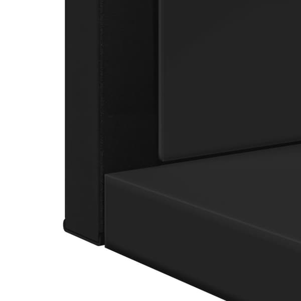 vidaXL badeværelsesspejl med hylde 50x12x60 cm konstrueret træ sort -  Små pynteborde