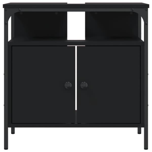 vidaXL Tvättställsskåp svart 60x30x60 cm konstruerat trä -  Toalettbord & underskåp