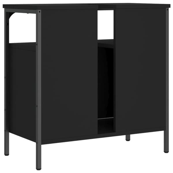 vidaXL Tvättställsskåp svart 60x30x60 cm konstruerat trä -  Toalettbord & underskåp