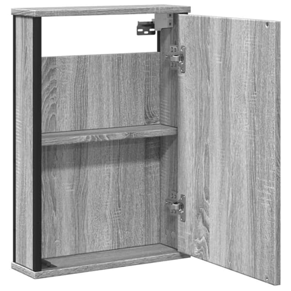 vidaXL Kylpyhuoneen peilikaappi harmaa Sonoma 42x12x60 cm tekninen puu -  Kampauspöydät