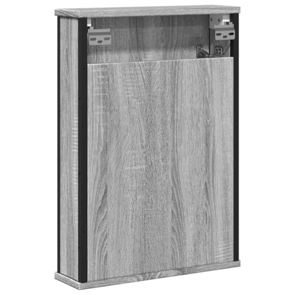 vidaXL Kylpyhuoneen peilikaappi harmaa Sonoma 42x12x60 cm tekninen puu - Kampauspöydät