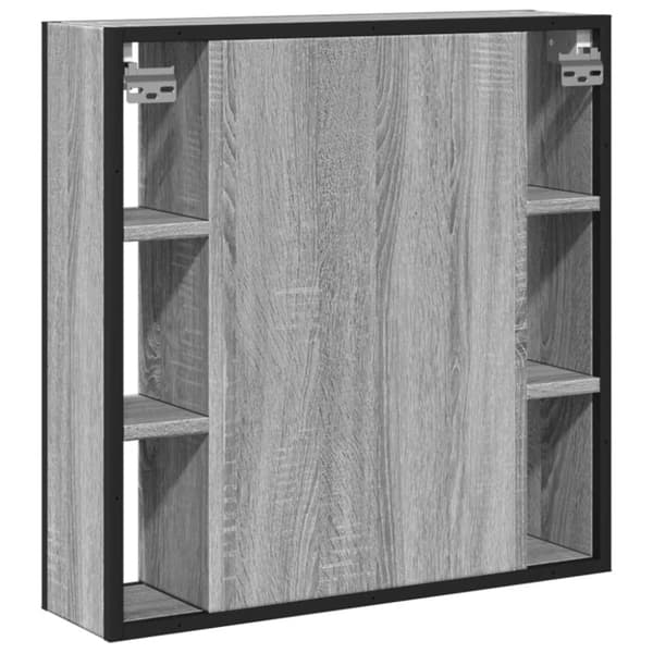 vidaXL Spegelskåp för badrum Grå Sonoma 60x16x60 cm konstruerat trä -  Toalettbord & underskåp