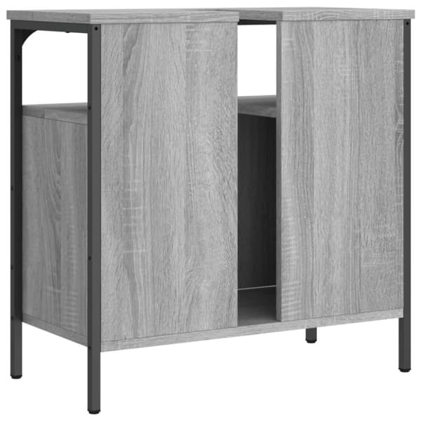 vidaXL Tvättställsskåp grå sonoma 60x30x60 cm konstruerat trä - Toalettbord & underskåp
