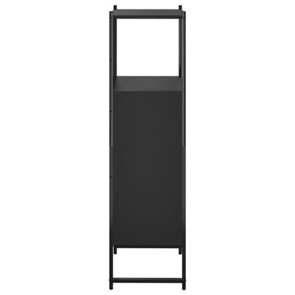vidaXL Badrumsskåp svart 33x33x120,5 cm konstruerat trä -  Toalettbord & underskåp