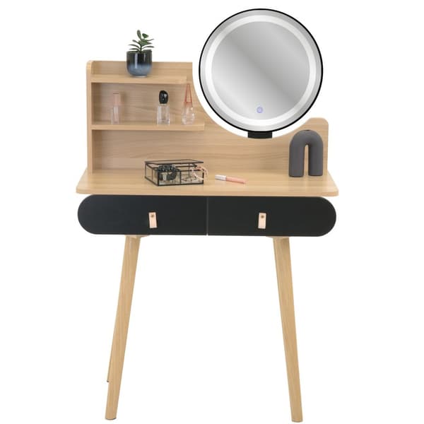 Kosmetisk toiletbord med LED spejl