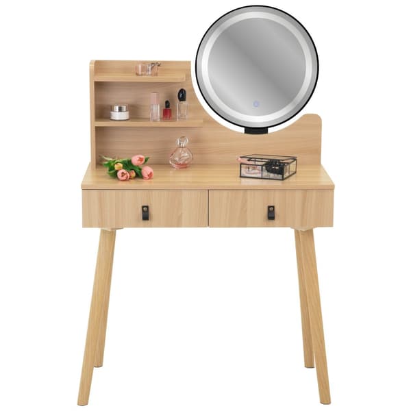 Kosmetisk toiletbord med LED spejl