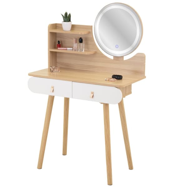 Kosmetisk toiletbord med LED spejl
