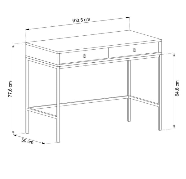 FURNLUX KONSOLIPÖYTÄ MONO BEIGE & MUSTA 104CM