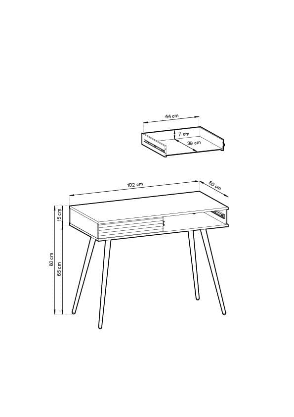 FURNLUX KONSOLIPÖYTÄ ORO VALKOINEN & KULTA 102CM