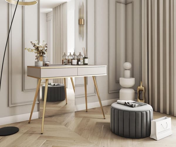 FURNLUX KONSOLBORD ORO BEIGE & GULD 102CM