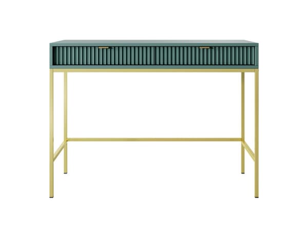 FURNLUX KONSOLIPÖYTÄ AVON VIHREÄ & KULTA 104CM