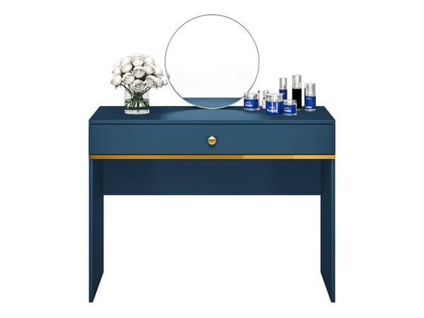 FURNLUX KONSOLBORD MARINBLÅTT & GULD 100CM