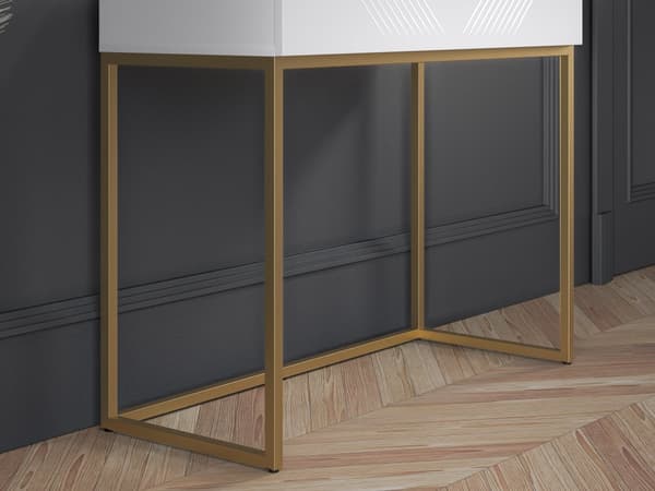 FURNLUX KONSOLBORD CLEARING VIT & GULD 92CM