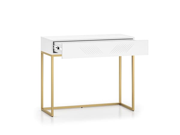 FURNLUX KONSOLBORD CLEARING VIT & GULD 92CM