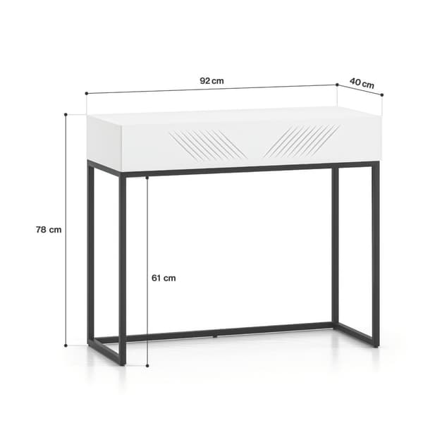 FURNLUX KONSOLBORD CLEARING VIT & SVART 92CM