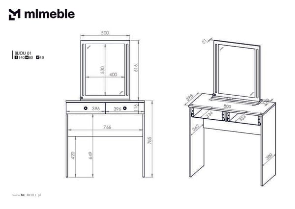 FURNLUX KONSOLBORD BIJOU HVID 80CM