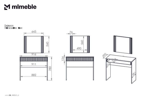 FURNLUX KONSOLIPÖYTÄ IGNA VALKOINEN 92CM