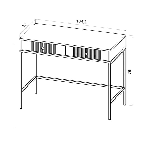 FURNLUX KONSOLIPÖYTÄ ISEO BEIGE & MUSTA 104CM