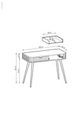 Miniatyrbild 6 av 6: FURNLUX KONSOLBORD ZOVA BEIGE & SVART 103CM