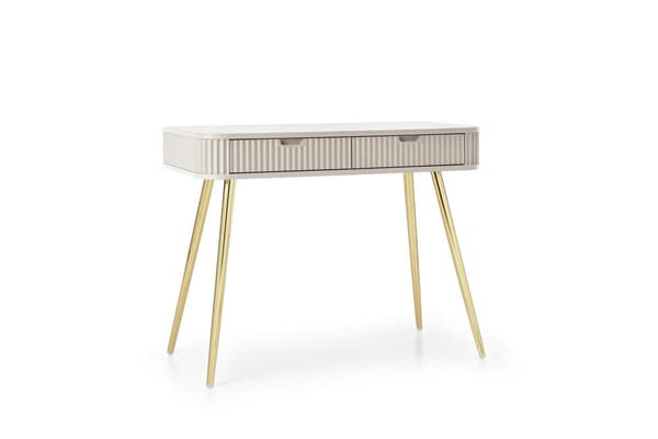 FURNLUX KONSOLIPÖYTÄ ZOVA BEIGE & KULTA 103CM