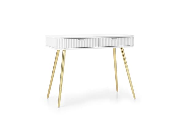 FURNLUX KONSOLBORD ZOVA HVID & GULD 103CM