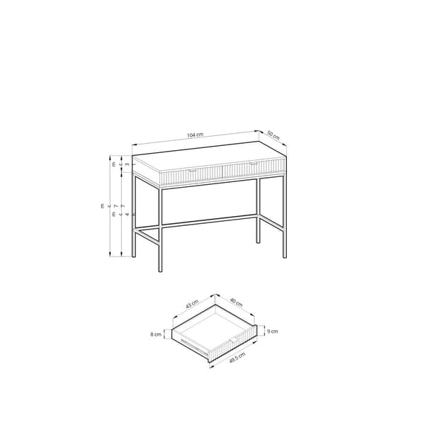 FURNLUX KONSOLBORD AVON BEIGE & SVART 104CM