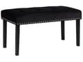 Miniatyrbillede 1 af 8: Soveværelsebænk Sort Velour Polstring 51 x 102 x 43 cm glamourstil