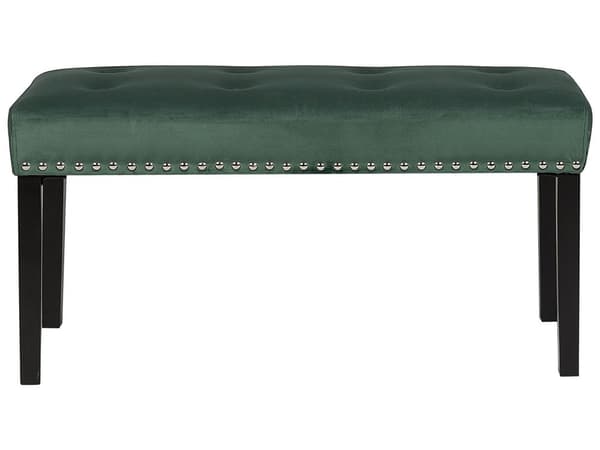Soveværelsebænk Grøn Velour Polstring 51 x 102 x 43 cm glamourstil