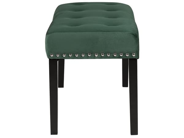 Soveværelsebænk Grøn Velour Polstring 51 x 102 x 43 cm glamourstil