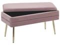 Pikkukuva 4 / 7: Penkki vaaleanpunainen 79 x 41 x 37 cm sametti rauta vaneri säilytystila glamour moderni