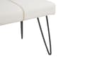 Miniatyrbillede 5 af 6: Bænk Hvid Polstret Kunstlæder med Metalben 104 x 43 x 45 cm Dekorativ Sengebænk Fodstøtte Moderne Indendørs til soveværelse Entré