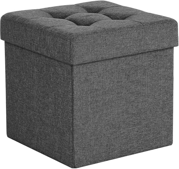 Förvarings Sittbänk 38 x 38 x 38 cm Mörkgrå