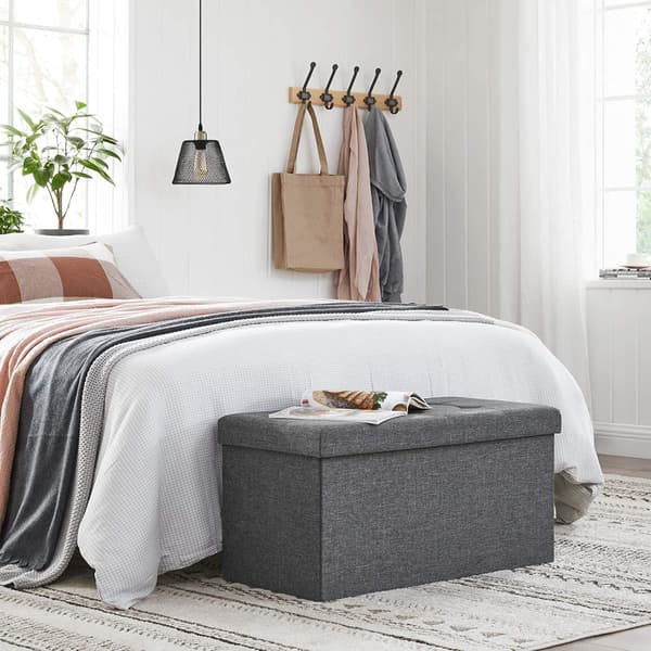 Förvarings Sittbänk 76 x 38 x 38 cm - Mörkgrå